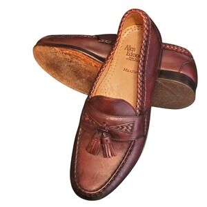 Allen Edmonds Maxfield Tassel Loafer Burgundy Leather Mens Size 10 D Dress Shoes